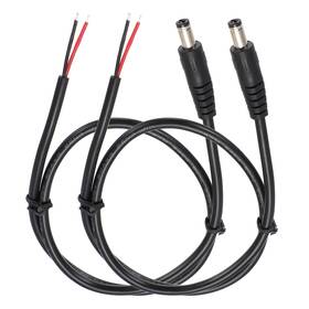 Zaplyte 676766585176 2pcs Dc Power Pigtails Cable Male 5.5mm X 2.5mm 50cm