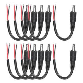 Zaplyte 679209955628 10pcs Dc Power Pigtails Cable Male 3.5mm X 1.35mm 10cm