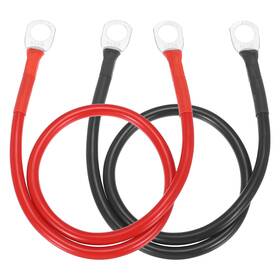 Zaplyte 683867597557 8 Awg Battery Cable 1.5ft Inverter Cables With 3/8 Inch Ring Terminals