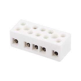 Zaplyte 783243412495 15a 110v-600v 5 Way Ceramics Terminal Blocks 41x17x14.5 Mm