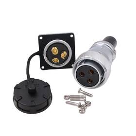 Weipu-ws28 Zblzgp Weipu Ws28 3 Pin Connector Waterproof Ip67 Metal Aviation Panel Mount Male Fe