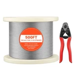 Uimoso 316 Stainless Steel 1/8 Wire Rope, 1X19 Strand, 500 Ft For Railing. Fixed Price $76.99.
