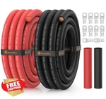 Wotywire 1/0 Gauge Battery Cable, 10FT Red + Black, Copper Lugs. Fixed Price $169.99.