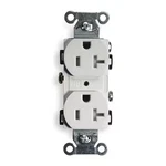 Hubbell Wiring Device-kellems CR20WHITR Straight Blade Receptacle, 5-20R, A,. Fixed Price $8.03.