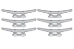 6-PACK Marine Boat Cleats 10 Cast Iron Galvanized Dock Lines Silver. Fixed Price $54.00.