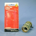 Ace Push-thru Light Socket Brass 660W 250V Lamp Holder Electrolier 1/8 Ips 31188. Fixed Price $8.54.
