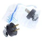 2 Leviton Black Straight Blade Round Vinyl Heavy Duty Male Plug Cord Clamp 48646. Fixed Price $10.43.