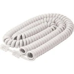 Steren 302-015IV 15FT Coiled Handset Telephone Cord Ivory White Snom Panasonic. Fixed Price $9.99.