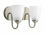 Progress Lighting P2707-09 Gather 2-LT 12" Bathroom Vanity Wall Brushed Nickel. Fixed Price $19.99.