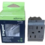 Legrand Adorne 15A Tamper Resistant Gfci Outlet Magnesium 370492. Fixed Price $29.99.