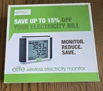 Efergy Elite Wireless Electricity Home Energy Monitor Save 15% Power Bill. Fixed Price $108.00.