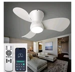 24" Flush Mount Ceiling Fan Lights High Air Flow Remote/ App Control Dimmable. Fixed Price $56.99.