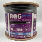 Syston RG6 Quad Shield 500 Ft. Black Cm Coaxial Cable. Fixed Price $49.99.