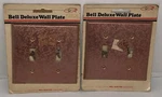 Vtg Bell Electric 1961 Pink Mcm Lot Of 2 Double Light Switch Cover Wallplate Nos. Fixed Price $49.95.