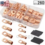 260PC Heavy Duty Wire Lugs Battery Cable Tinned Copper Eyelets Sc Ring Terminals. Fixed Price $17.98.