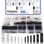 Tnisesm 240 Pcs Non-insulated Butt Connectors Assortment Kit,seamless Uninsulate. Fixed Price $15.50.