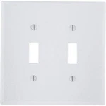 (25)-LEVITON 2-GANG Plastic Oversized Toggle Switch Wall Plate White 001-88109. Fixed Price $68.89.
