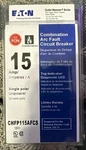 Eaton Type 15A Combination Arc Fault Circuit Breaker Single Pole CHFCAF115CS. Fixed Price $30.00.