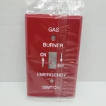 Mulberry Gang Toggle Gas Burner Cover Plate Red Metal #41020. Fixed Price $9.75.