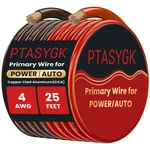 4 Gauge Wire 25FT Red Black Cca Automotive Battery Power Cable Low Voltage Pr.... Fixed Price $43.35.