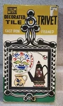 Vintage Westwood Cast Iron Decorated Tile Trivit Japan New Old Stock. Fixed Price $16.99.