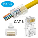 100PCS RJ45 Pass Through Modular Plug Network Cable Connector End 8P8C CAT6 CAT5. Fixed Price $7.99.