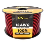Gs Power 12 Gauge Wire Oxygen Free, Ofc Pure AWG-100 Ft, Red/black. Fixed Price $136.00.