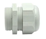 Dome Cap Cable Gland, Gray, Polyamide, 1/2" Range .39 - .55 With Locknut. Fixed Price $12.59.