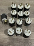 Lot 13 Hubbell HBL5366C Nema 5-20P 20A 125V Male Plug Black/clear. Fixed Price $75.00.