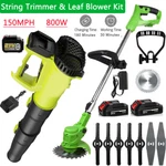Cordless Leaf Blower/vacuum & String Trimmer/weed Edger Combo Kit W/ Battery New. Fixed Price $39.89.