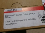 New Box Of Gardner Bender Gse 250 Service Entrance Cable Straps Ak. Fixed Price $54.99.