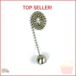 Jandorf 60323 Pull Chain With Nickel Ball, 12" Long Beaded. Fixed Price $12.70.