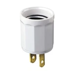 Leviton 00061-00W 15A 600W 125V White Medium Base Lampholder Adapter Plug. Fixed Price $7.13.