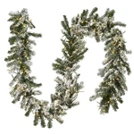 9 Ft. Pre-lit Snowy Sheffield Spruce Garland With Led Lights, Plug-in. Fixed Price $70.99.