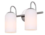 Canarm Novalee 2-LIGHT Vanity Fixture Brushed Nickel, Flat Opal Glass, Cont---. Fixed Price $38.80.