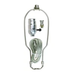Jandorf 60139 Brushed Pewter Finish Kit With 10 In. 1-LAMP Harp. Fixed Price $18.40.
