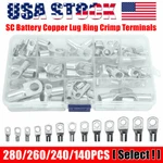 240/140PCS Copper Lug Ring Terminal Kit Crimp Battery Electrical Wire Connectors. Fixed Price $17.56.