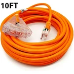 6/10/15/25/50FT 12/3 Sjtw Orange Extension Cord With Electrical Power Outlet. Fixed Price $18.99.