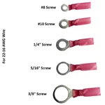 Electriduct HS-HP-RT-5.2-RD-100 Adhesive Lined Heat Shrink Ring Terminal, Red,. Fixed Price $55.99.
