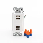 Cooper 7750W-K-L White Usb Charging Station 4-PORT 2.5A Receptacle Outlet 5VDC. Fixed Price $14.23.