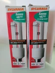 (2)SYLVANIA Compact Fluorescent Soft White Dulux El Light Bulbs 23 Watts. Fixed Price $18.59.