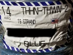 Alan #14AWG 19 Stranded THHN/THWN-2/MTW Building Wire Blue /100FT. Fixed Price $29.99.