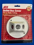 Ace 36265 Outlet Box Cover Three Hole 1/2", White,. Fixed Price $10.00.