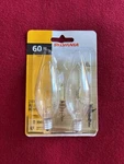 Sylvania 60W B10 Clear Candelabra Chandelier Bulbs 2-PACK Sealed 120V Old School. Fixed Price $9.00.