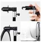 Reflector Holder Clamp 1/4 3/8 Screw Swivel Adapter Light Stand. Fixed Price $21.23.
