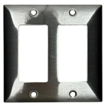 Box Of 10 Hubbell SS262 Gfci Opening Wall Plates, Gang Stainless Steel. Fixed Price $16.12.