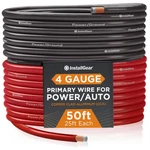 Installgear 4 Wire - 50 Feet Awg Battery Cable Gauge, Red + Black. Fixed Price $46.94.