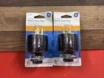 (2) New Ge Grounding Heavy Duty Plug 15A / 125VAC With Metal Cord Clamp 52146. Fixed Price $13.99.
