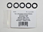 5 Compatible John Deere M76104 O-rings / R&s 2.4-10.8JD H4A Material. Fixed Price $13.50.