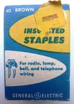 Vintage General Electric Insulated Staples Brown Original Box GE2540-1. Fixed Price $7.50.